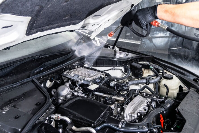 car engine washing